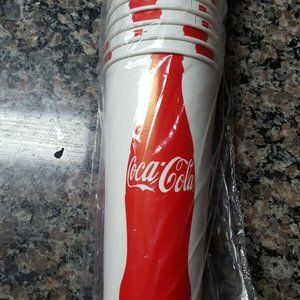 Lot of 40 total Coca-Cola 24 oz paper cups new model CCB24 original drinking cup